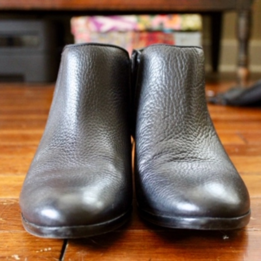 Black Leather Booties - Sam Edelman